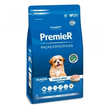 Ração PremieR Raças Específicas Lhasa Apso para Cães Filhotes Frango 2,5Kg