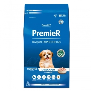 Ração PremieR Raças Específicas Lhasa Apso para Cães Filhotes Frango 2,5Kg