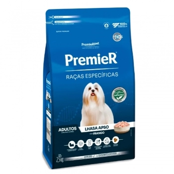 Ração PremieR Raças Específicas Lhasa Apso para Cães Adultos Frango 2,5Kg