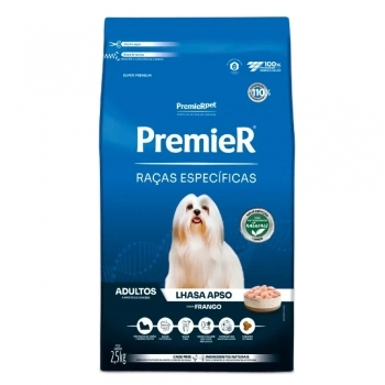 Ração PremieR Raças Específicas Lhasa Apso para Cães Adultos Frango 2,5Kg