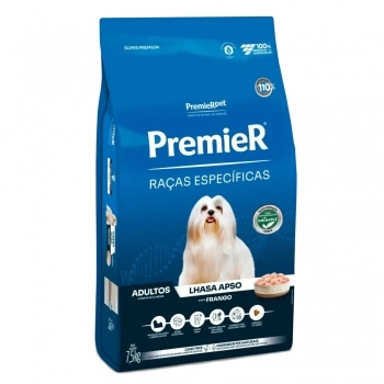 Ração PremieR Raças Específicas Lhasa Apso para Cães Adultos Frango 7,5Kg
