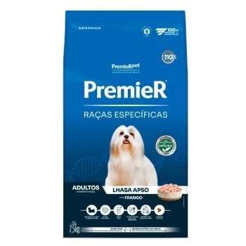Ração PremieR Raças Específicas Lhasa Apso para Cães Adultos Frango 7,5Kg