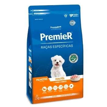 Ração PremieR Raças Específicas Maltês para Cães Filhotes Peru e Arroz 2,5Kg