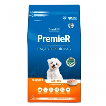 Ração PremieR Raças Específicas Maltês para Cães Filhotes Peru e Arroz 2,5Kg