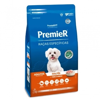 Ração PremieR Raças Específicas Maltês para Cães Adultos Peru e Arroz 2,5Kg