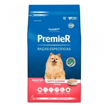 Ração PremieR Raças Específicas Spitz Alemão para Cães Adultos Frango 2,5Kg