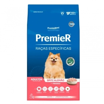 Ração PremieR Raças Específicas Spitz Alemão para Cães Adultos Frango 7,5Kg