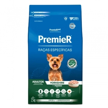 Ração PremieR Raças Específicas Yorkshire para Cães Adultos Frango 2,5Kg