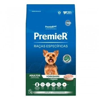 Ração PremieR Raças Específicas Yorkshire para Cães Adultos Frango 7,5Kg