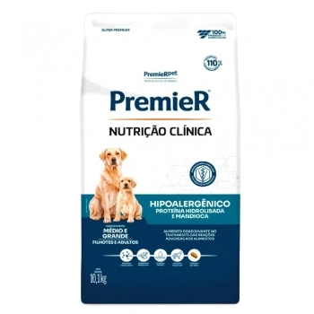 Ração PremieR Nutrição Clínica Hipoalergênico para Cães de Médio e Grande Porte 10,1kg