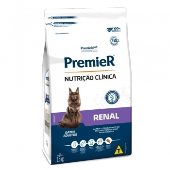 Ração PremieR Renal Nutrição Clínica para Gatos Adultos 1,5Kg