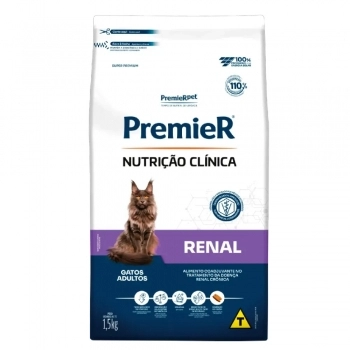 Ração PremieR Renal Nutrição Clínica para Gatos Adultos 1,5Kg