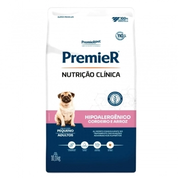 Ração PremieR Nutrição Clínica Hipoalergênico para Cães de Pequeno Porte Cordeiro e Arroz 10,1 kg