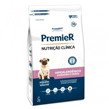 Ração PremieR Nutrição Clínica Hipoalergênico para Cães de Pequeno Porte Cordeiro e Arroz 2Kg