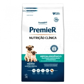 Ração PremieR Nutrição Clínica Hipoalergênico e Mandioca para Cães de Pequeno Porte 2Kg
