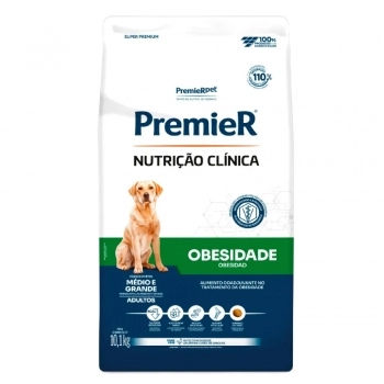 Ração PremieR Nutrição Clínica Obesidade para Cães Adultos Raças Médias e Grandes 10,1kg