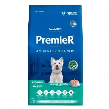 Ração PremieR Ambientes Internos para Cães Adultos Frango e Salmão 12Kg