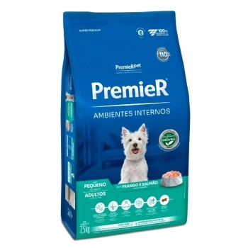 Ração PremieR Ambientes Internos para Cães Adultos Frango e Salmão 7,5Kg