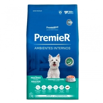 Ração PremieR Ambientes Internos para Cães Adultos Frango e Salmão 7,5Kg