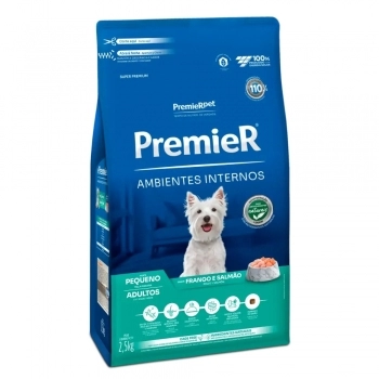 Ração PremieR Ambientes Internos para Cães Adultos Frango e Salmão 2,5Kg