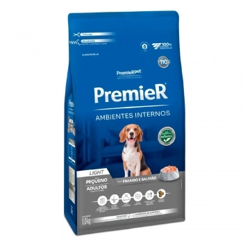 Ração PremieR Ambientes Internos Light para Cães Adultos Frango e Salmão 12Kg