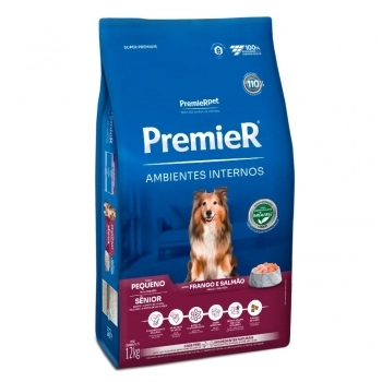Ração PremieR Ambientes Internos para Cães Adultos Senior Frango e Salmão 12Kg