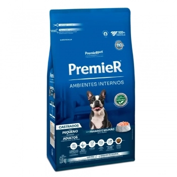 Ração PremieR Ambientes Internos para Cães Adultos Castrados Frango e Salmão 1Kg