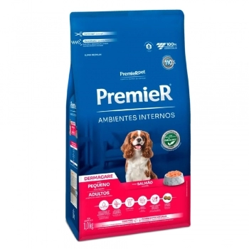 Ração PremieR Ambientes Internos para Cães Adultos de Raças Pequenas Dermacare 1Kg