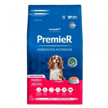 Ração PremieR Ambientes Internos para Cães Adultos de Raças Pequenas Dermacare 2,5Kg