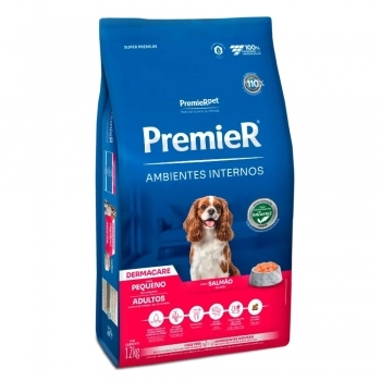 Ração PremieR Ambientes Internos para Cães Adultos de Raças Pequenas Dermacare 12Kg