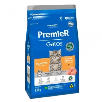 Ração PremieR Ambientes Internos para Gatos Filhotes Frango 1,5kg