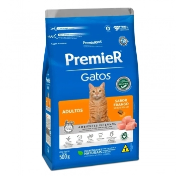 Ração PremieR Ambientes Internos para Gatos Adultos Frango 500g