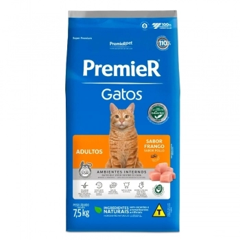 Ração PremieR Ambientes Internos para Gatos Adultos Frango 7,5 Kg