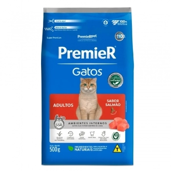 Ração PremieR Ambientes Internos para Gatos Adultos Salmão 500g