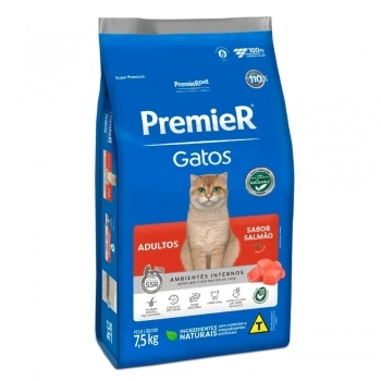 Ração PremieR Ambientes Internos para Gatos Adultos Salmão 7,5Kg