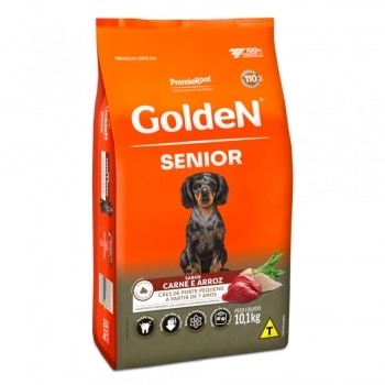 Ração Golden Fórmula Cães Senior Porte Pequeno Carne e Arroz 10,1Kg