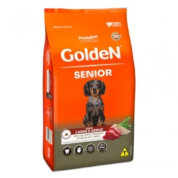 Ração GoldeN Formula Cães Senior Porte Pequeno Carne e Arroz 3 kg