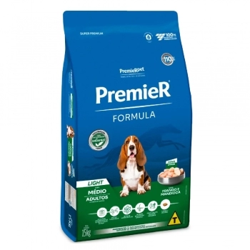 Ração PremieR Fórmula para Cães Adultos de Raças Médias Frango Light 15kg