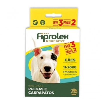 Antipulgas Fiprolex Cães 11-20 kg 1,34 mL Leve 3 Pague 2 - Ceva