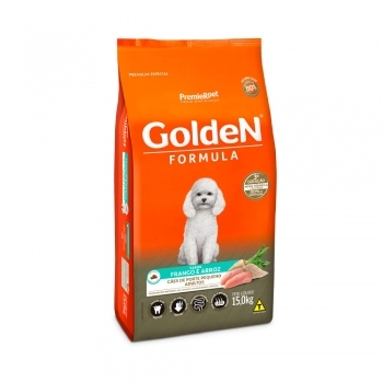 Ração Golden Fórmula Mini Bits para Cães Adultos de Pequeno Porte Frango e Arroz 15Kg