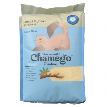 Areia Higiênica de Mandioca Chamego Grãos Finos 2Kg