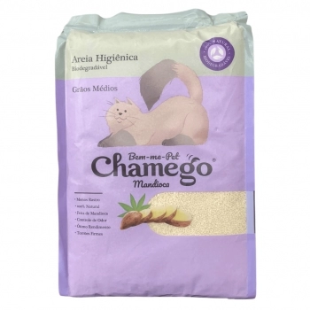 Areia Higiênica de Mandioca Chamego Grãos Médios 2Kg