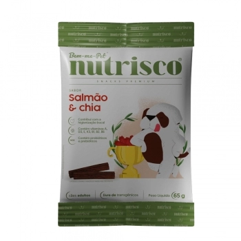 Snacks Nutrisco Salmão e Chia para Cães 65g