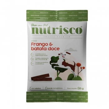 Snacks Nutrisco Frango e Batata Doce para Cães 65g