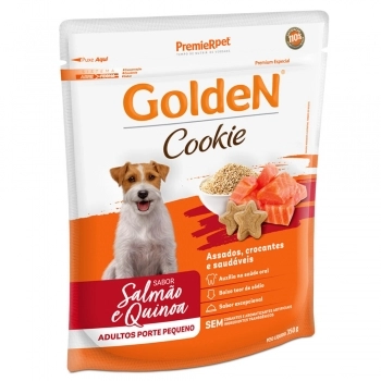 Biscoito GoldeN Cookie Para Cães Adultos Pequeno Porte Salmão e Quinoa 350g