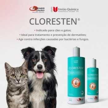 Shampoo Agener União Cloresten para Cães e Gatos 200ml