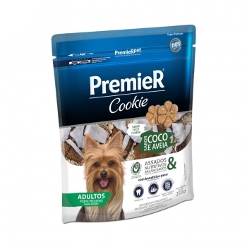 Biscoito PremieR Cookie Para Cães Adultos de Pequeno Porte Coco e Aveia 250g
