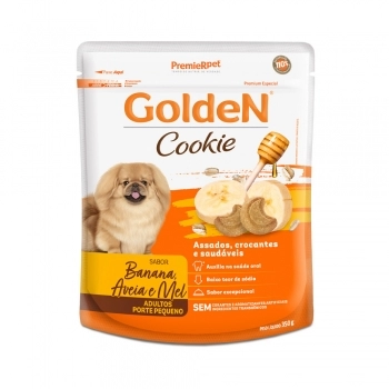 Biscoito GoldeN para Cães Adultos Banana Aveia e Mel 350g