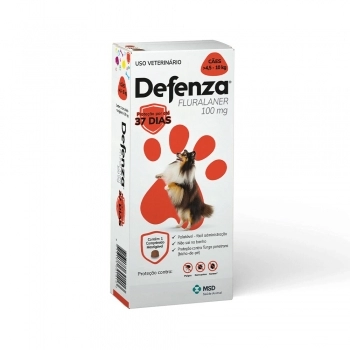 Antipulgas e Carrapatos Defenza MSD para Cães 4,5 a 10 Kg - 100mg