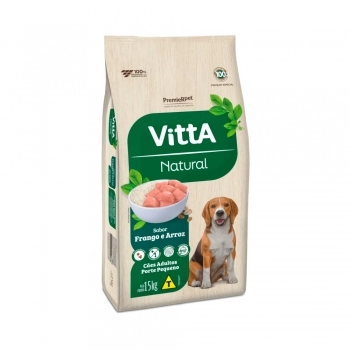 Ração PremieR Vitta Natural Cães Adultos Raças Pequenas Frango e Cereais 15kg